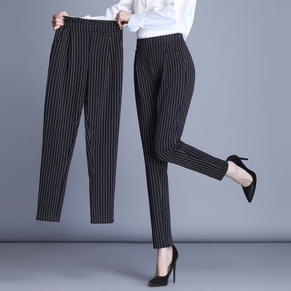 Elastic Waist And Feet All-match Slimming Casual Professional Suit Pants