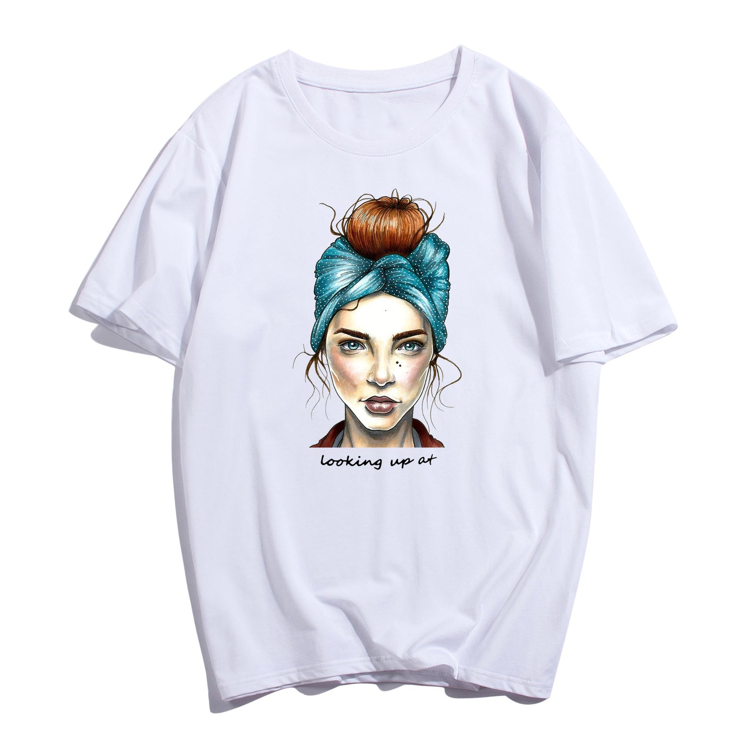 White cotton ladies t-shirt