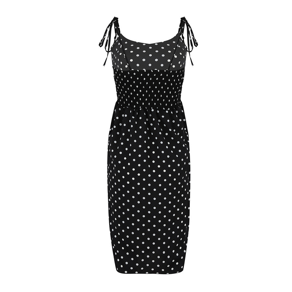 Black and white polka dot dress