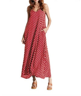 Sexy long dress loose wave strap long dress