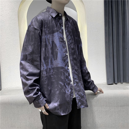 Long Sleeved Shirt Men's Casual Loose All Match Blouse