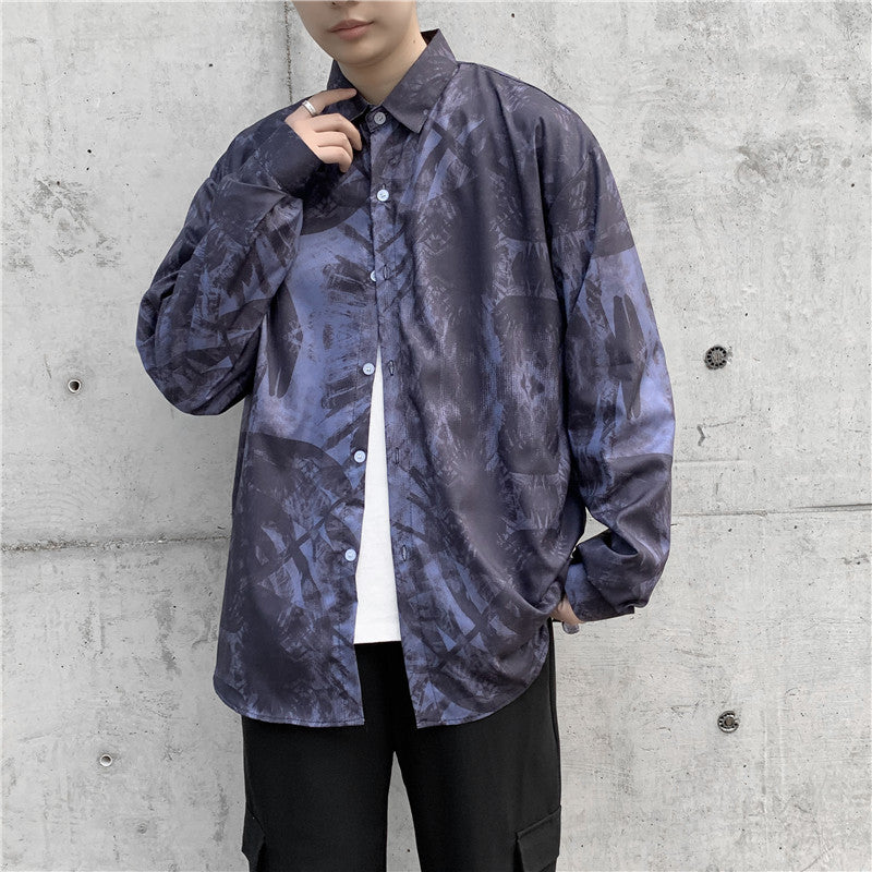 Long Sleeved Shirt Men's Casual Loose All Match Blouse