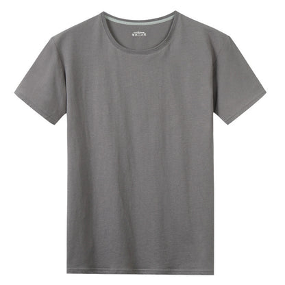 Men S Solid Color Cotton Short Sleeved T Shirt