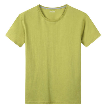 Men S Solid Color Cotton Short Sleeved T Shirt