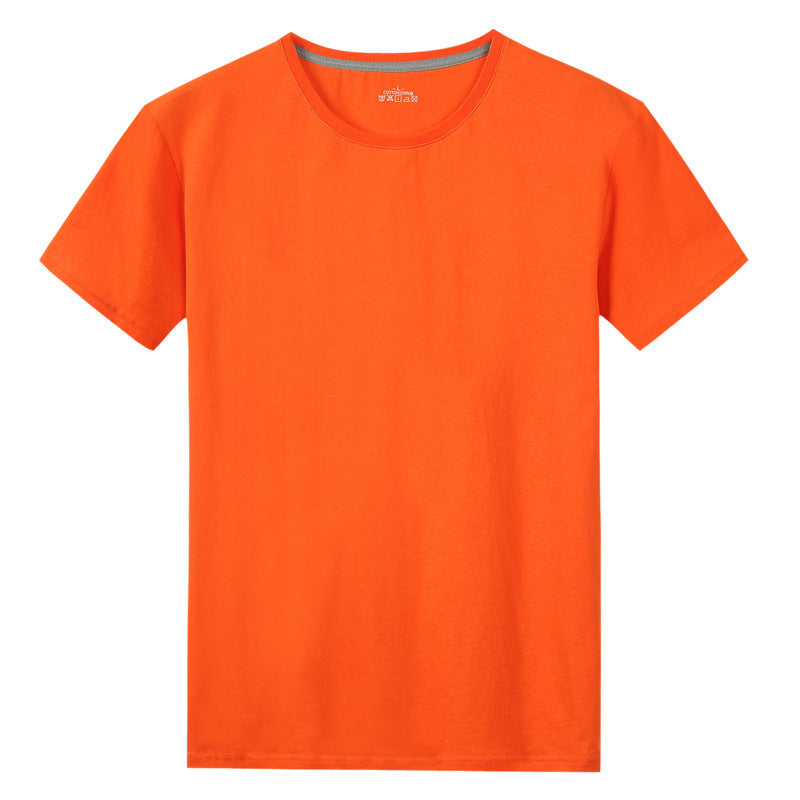 Men S Solid Color Cotton Short Sleeved T Shirt