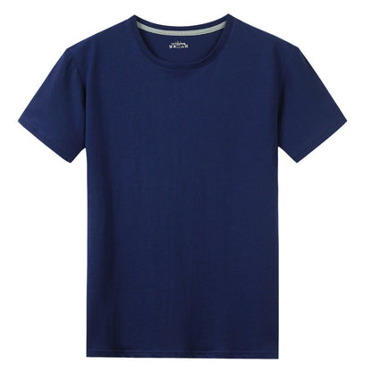 Men S Solid Color Cotton Short Sleeved T Shirt