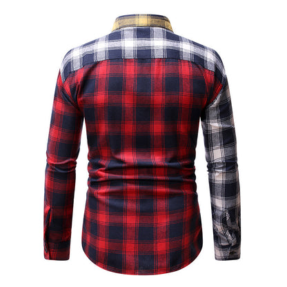 Casual Student Long-Sleeved Plaid Shirt