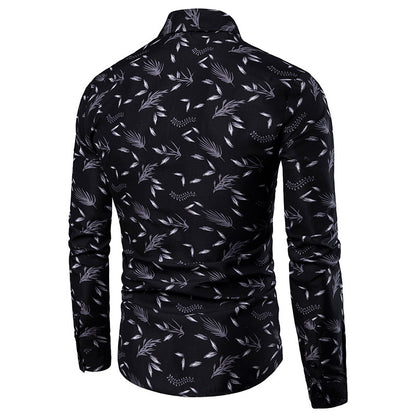 New Style Long Sleeved Shirt Men's Printed Shirt Men's Top