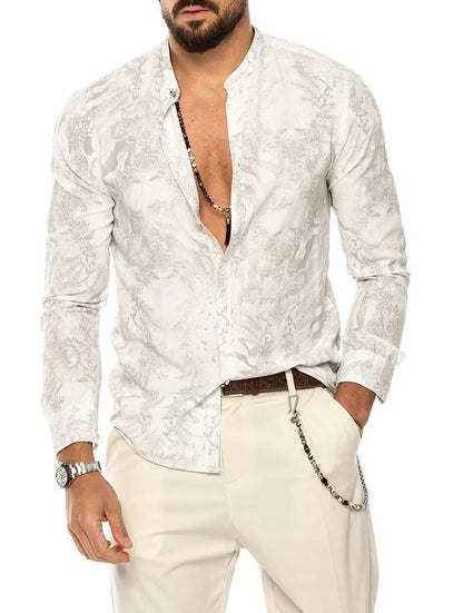 Summer Fashion V-Neck Beach Style Men's Button Shirt