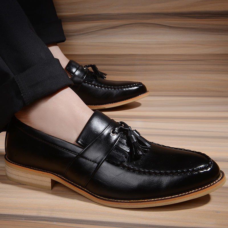 Men's pointed-toe business dress shoes