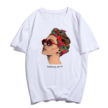 White cotton ladies t-shirt