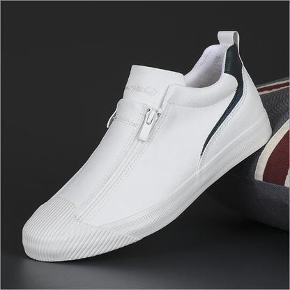 Double Zipper Casual Men Board Shoes