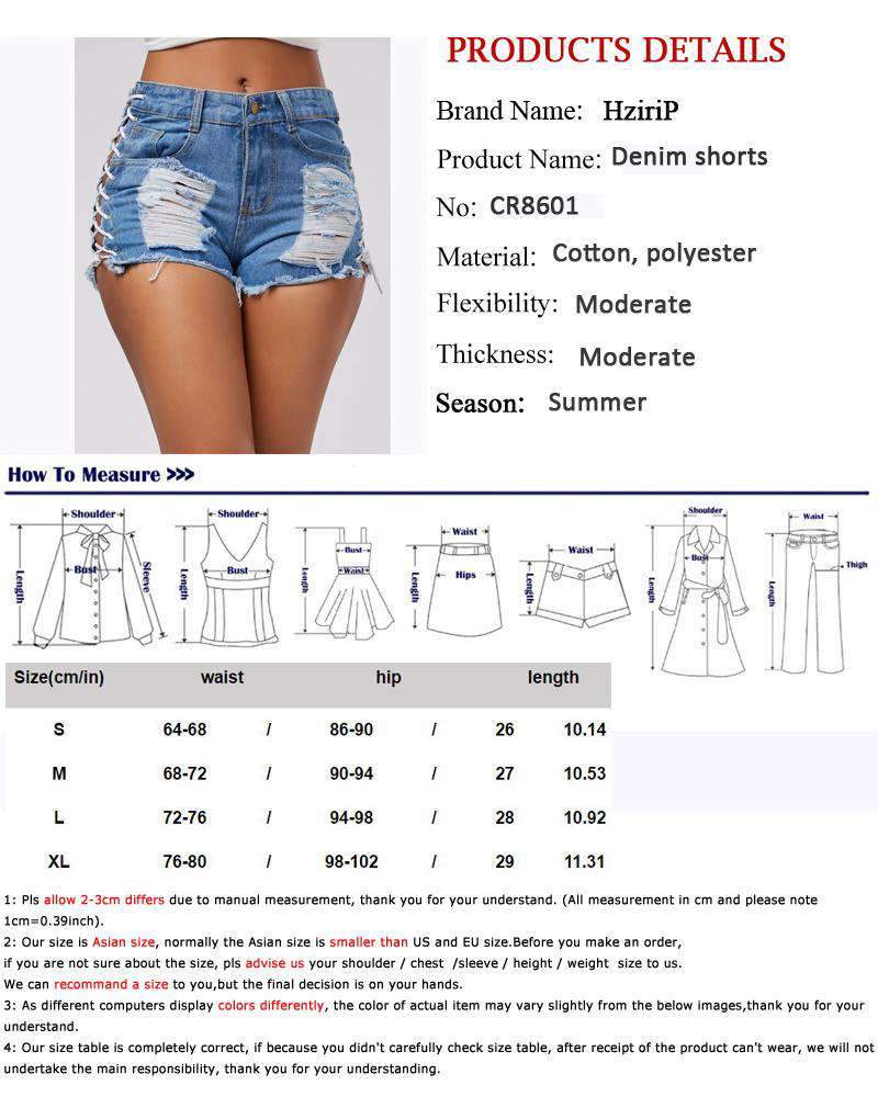 Short en jean déchiré taille haute