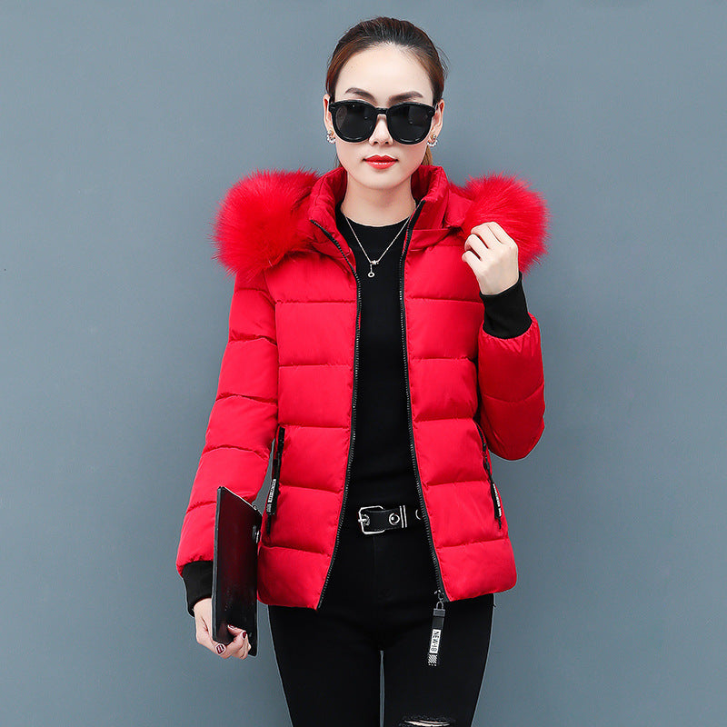 Winter padded jacket students short down padded jacket