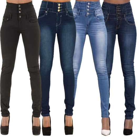 Printemps Été Femme jeans skinny Denim Crayon Pantalon Top Marque Stretch Jeans Taille Haute Pantalon Femme Taille Haute Jeans