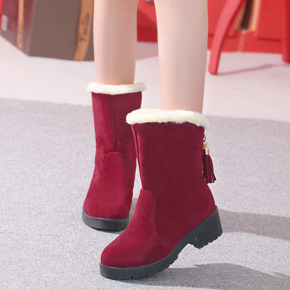 Fashion snow boots round toe boots