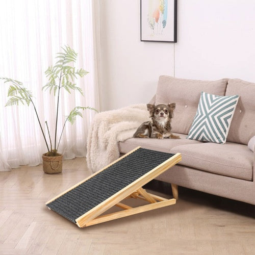 Dog Bed Ramp, Extra Wide For Excellent Traction, Pet Ramp For Small Dogs To Get On The Sofa Car