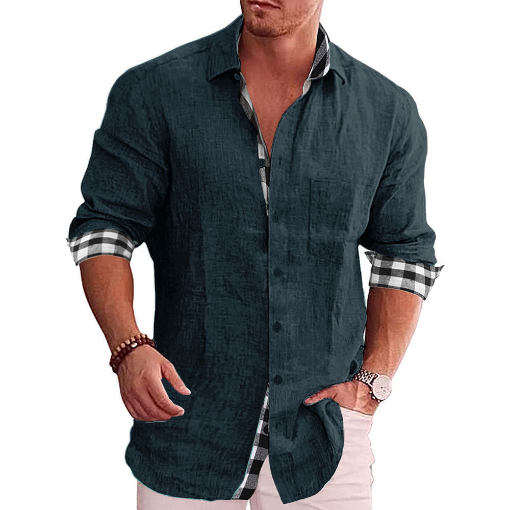 European And American Casual Men's casual shirt