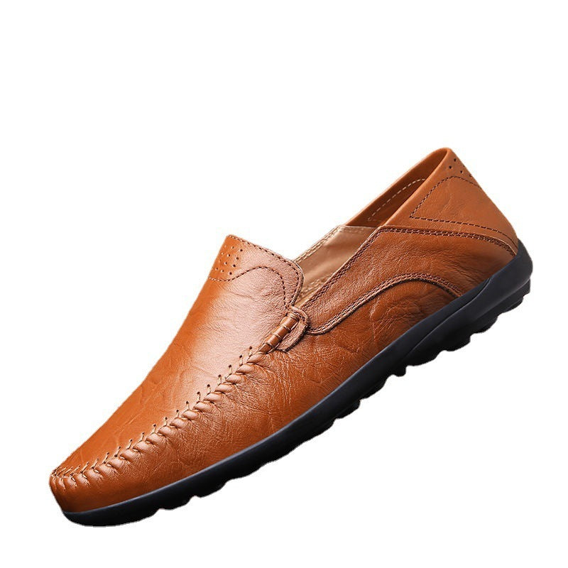 British Style Men's Casual Fashion Soft Bottom Leather Shoes