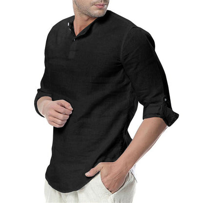 Explosive Men's Shirt Casual Solid Color