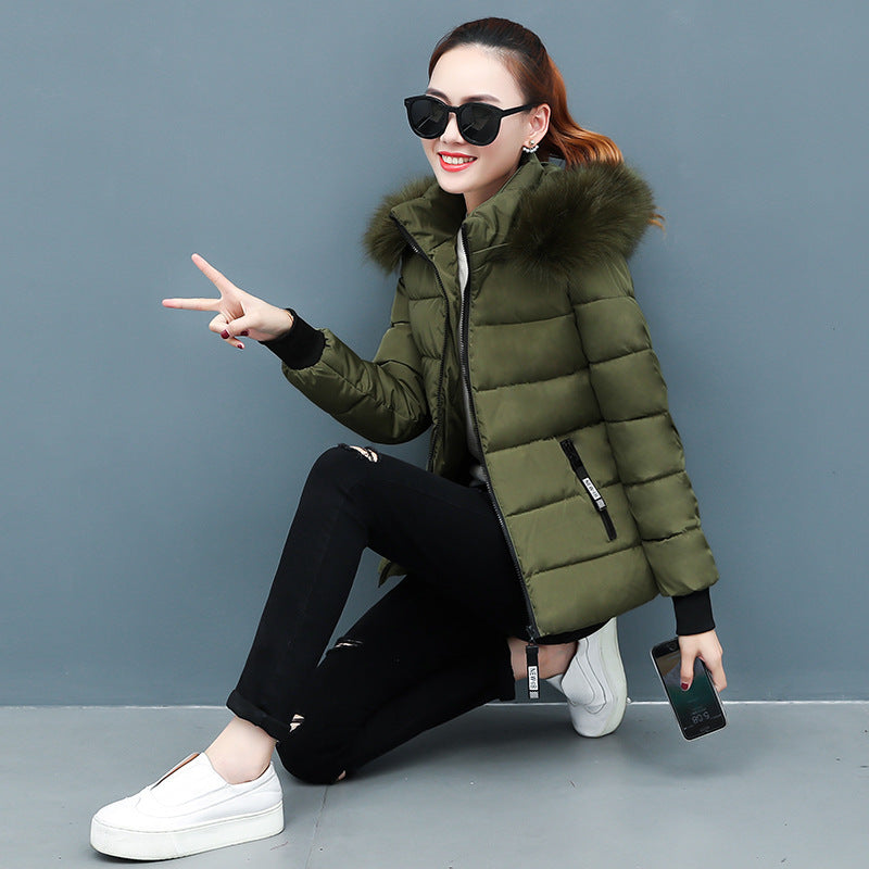 Winter padded jacket students short down padded jacket