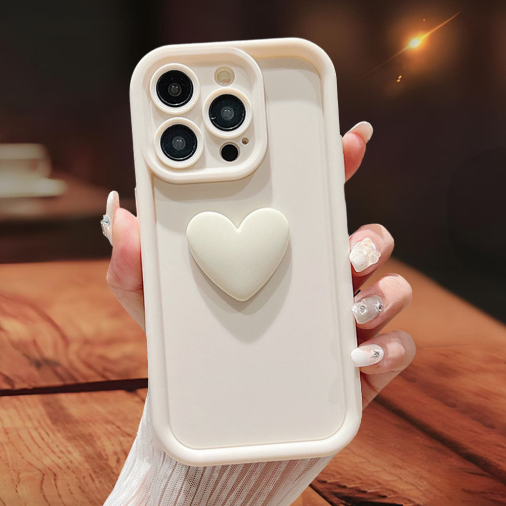 3D Love Convient pour Apple 15 Téléphone Étui de protection Doux pour la peau Mat iPhone 14 ProMax Objectif Tout compris 16