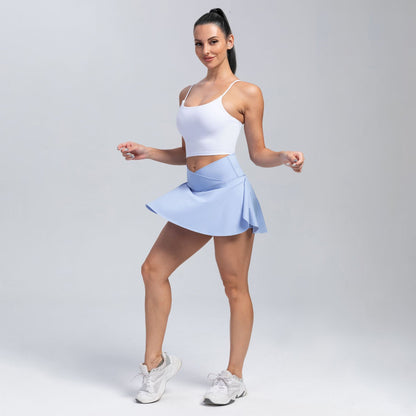 Sports skirts, yoga shorts, tennis skirts, fitness clothes, outdoor high waisted yoga clothes for women