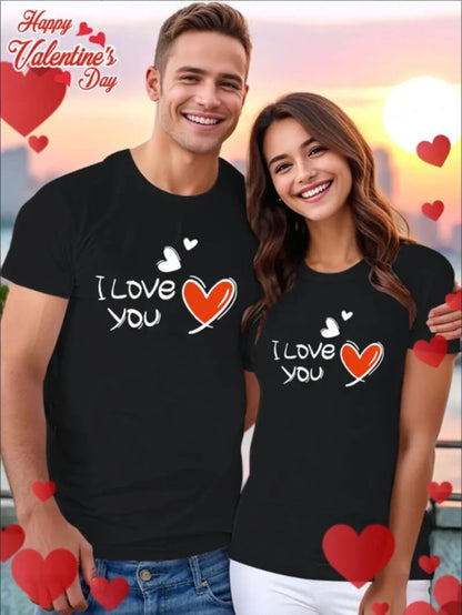 Couple T-Shirt,Fashion Casual T-Shirt, Short-Sleeved T-Shirt