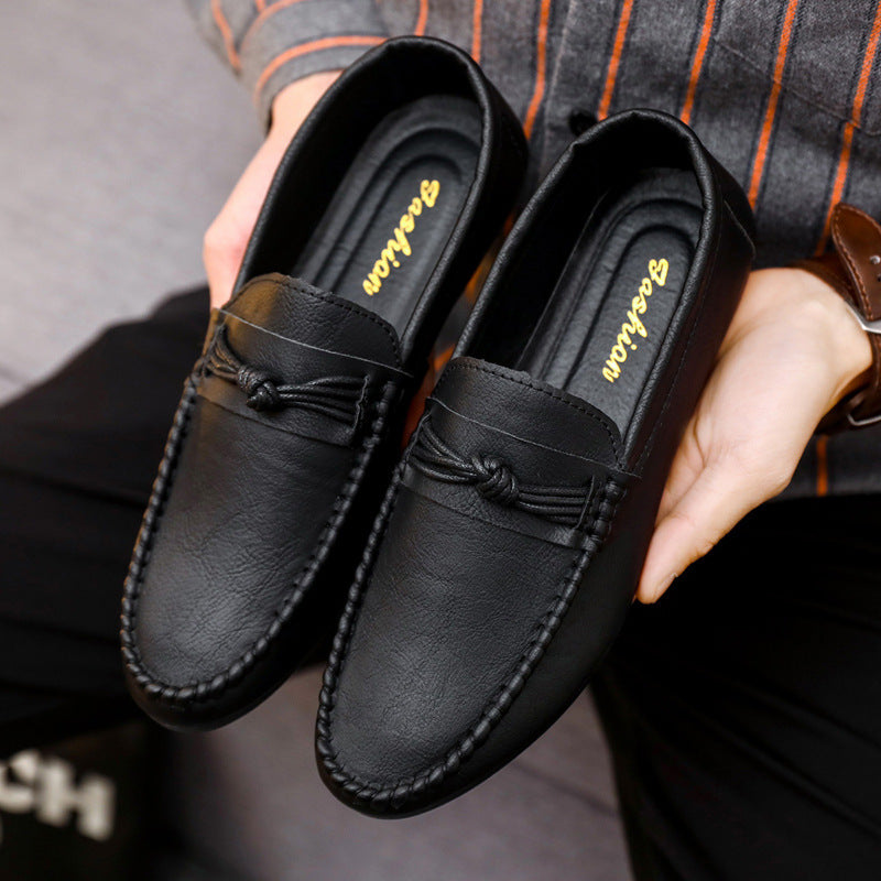 Korean Style Men's Casual Leather Shoes Soft Bottom