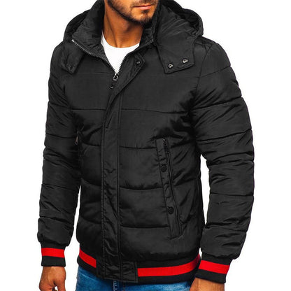 Warm Winter Men's Padded Jacket With Hooded Padded Jacket