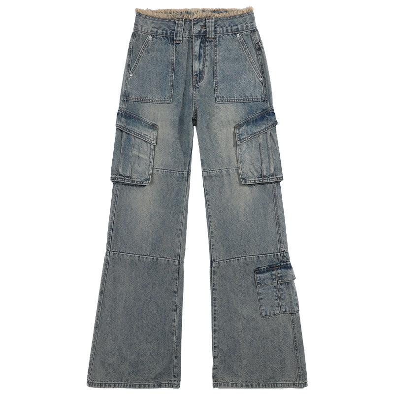 Women's American-style Retro Workwear Jeans