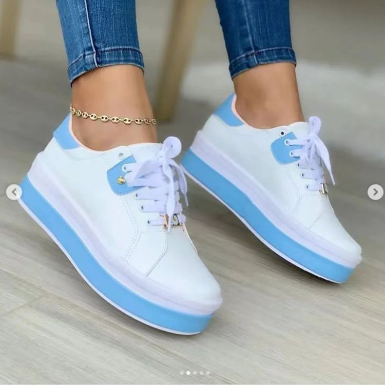 Women's Platform Platform Large Floral Casual Sneakers